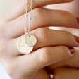 Lisa Angel Delicate Personalised Sterling Silver Paw Print Disc Charm Necklace