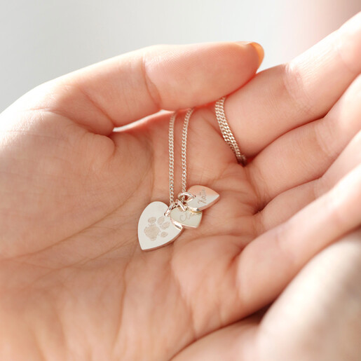Engraved Heart Locket Necklace in Sterling Silver