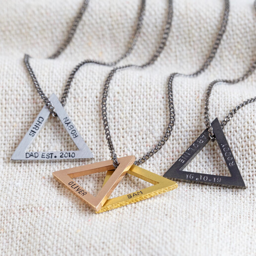Triangle Minimalist Mens Necklace, Protection Amulet, Handmade Silver  Hippie Jewelry, Unique Gift for Women, Boyfriend Gift, Boyfriend Gifts -  Etsy
