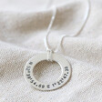 Handmade Men's Personalised Sterling Silver Flat Disc Necklace From Lisa Angel