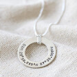 Lisa Angel Handmade Men's Personalised Sterling Silver Flat Disc Necklace