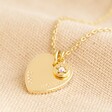 Lisa Angel Gold Personalised 21st Birthday Heart and Birthstone Necklace