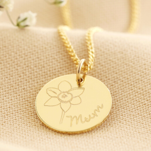 Gold Disc Necklace, Monogram Necklace Gold, Engraved Disc, Gift for Her,  Personalized Disc Necklace, Gold Monogram -  Canada