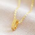 Lisa Angel Hand-Stamped Personalised Gold Sterling Silver Bead Necklace