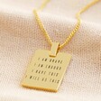 Lisa Angel Engraved Personalised Gold Sterling Silver Tag Pendant Necklace