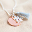 Ladies' Personalised Handmade Disc and Snowflake Charm NecklacePersonalised Handmade Disc and Snowflake Charm Necklace