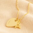 Personalised Mixed Metal Heart & Initial Charm Necklace