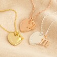 Lisa Angel Ladies' Personalised Mixed Metal Heart & Initial Charm Necklace