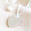 Lisa Angel Personalised Sterling Silver Birth Flower Heart Necklace
