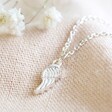 Lisa Angel Personalised Sterling Silver Wing Necklace