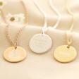 Lisa Angel Special Engraved Personalised Sterling Silver 'Your Fingerprint' Disc Necklace