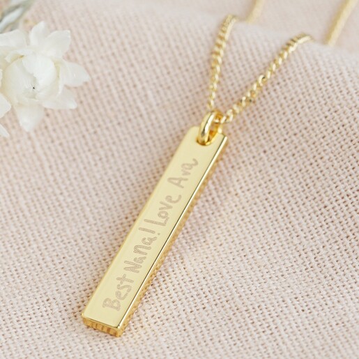 flat vertical bar necklace