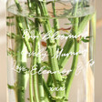 Personalised Wording Wildflower Cylinder Glass Vase