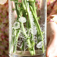 Personalised Wildflower Cylinder Glass Vase