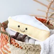 Lisa Angel with Cute Jellycat Amuseable Brie Soft Toy