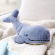 Lisa Angel with Cuddly Jellycat Baby Wilbur Whale Soft Toy