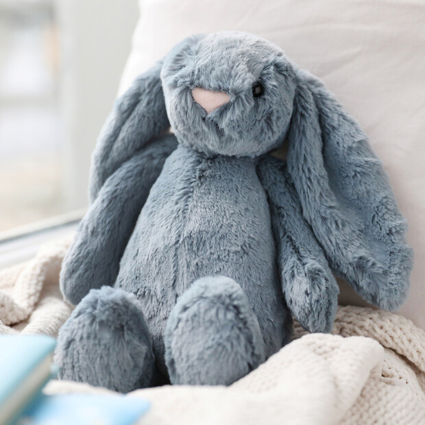 Jellycat | Bashful Medium Dusky Blue Bunny Soft Toy | Lisa Angel