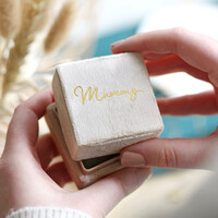 Personalised Natural Velvet Necklace Box