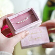 Lisa Angel Personalised Soft Pink Velvet Bracelet Box