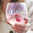 Lisa Angel Engraved Personalised Iridescent Gin Glass
