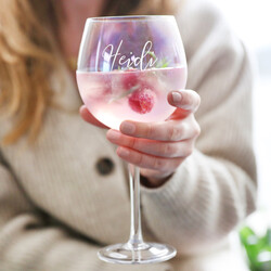 Personalised Iridescent Gin Glass