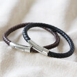 Lisa Angel Men's Personalised Anniversary 'Trigger Happy' Leather Bracelets Colours