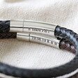 Lisa Angel Men's Personalised Anniversary 'Trigger Happy' Leather Bracelets