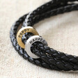 Lisa Angel Men's Beaded Personalised Double Cord Wrap Bracelet