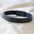 Lisa Angel Men's Personalised Leather Strap Bracelet in Black