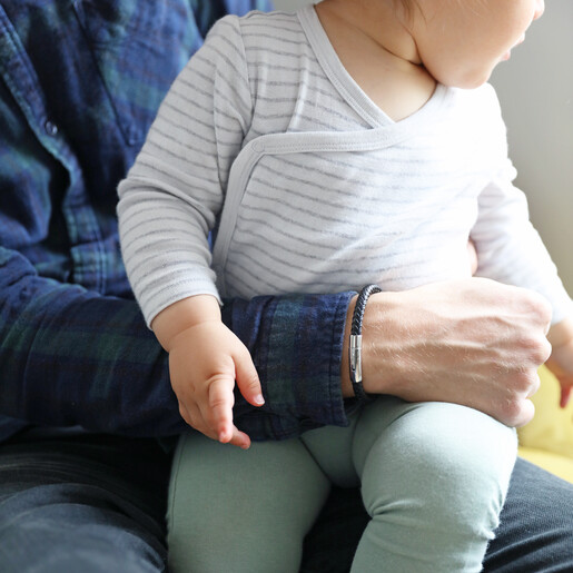 Lisa Angel Men's Vegan Leather Bracelet on Model