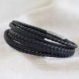 Lisa Angel Stylish Men's Layered Leather Straps Bracelet