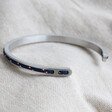 Stainless Steel and Nautical Navy Cord Bangle for Him