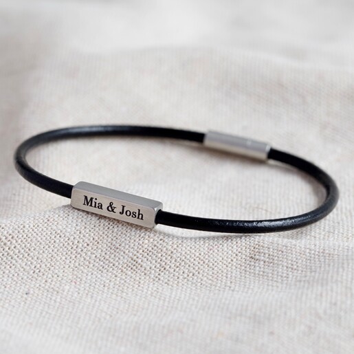 Personalised Silver Tone Bar Bracelet  Personalise It  Anniversary Gifts