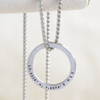 Lisa Angel Hand-Stamped Men's Personalised Stainless Steel Hoop Necklace
