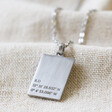 Lisa Angel Men's Engraved Personalised Brushed Stainless Steel Tag Necklace