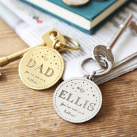 Personalised Stainless Steel Disc Keyring