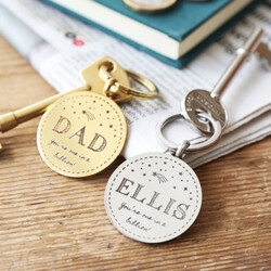 Personalised Stainless Steel Disc Keyring