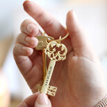 Personalised Vintage Style Key Keyring