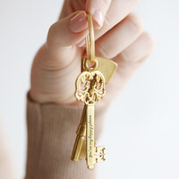 Personalised Vintage Style Key Keyring