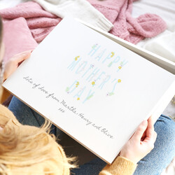 Personalised Mother's Day Large White Wooden Box