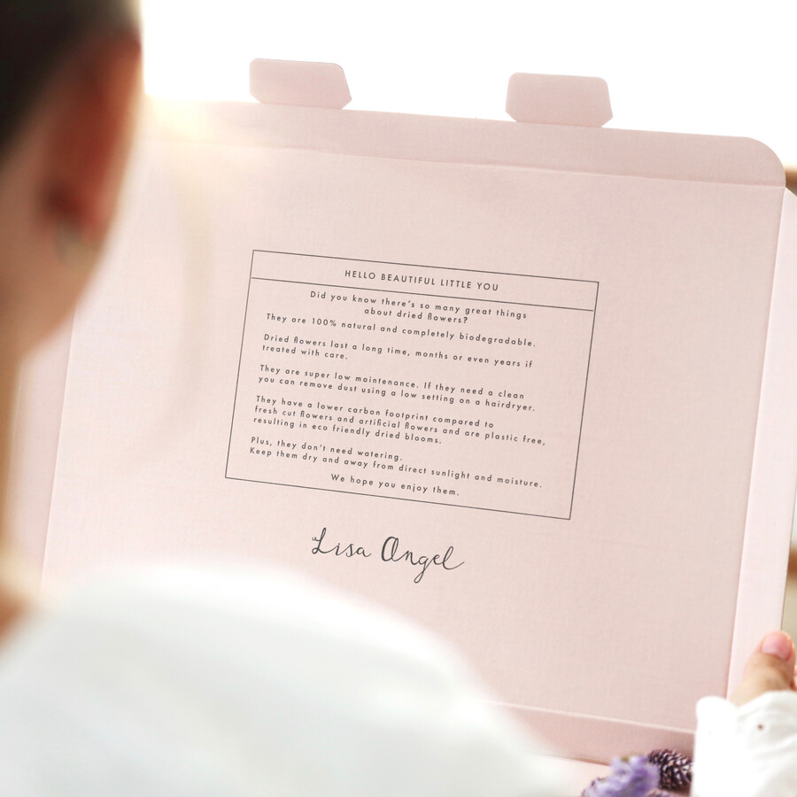 Rainbow Brights Cut Dried Flowers Letterbox Gift Lisa Angel