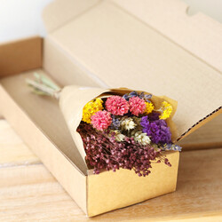 Rainbow Brights Dried Flower Posy Bouquet Letterbox Gift