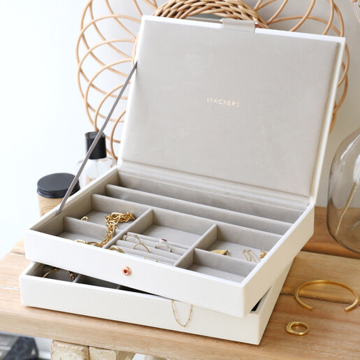 Stackers Classic Jewellery Box Lid in White