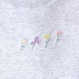 Lisa Angel Colourful Personalised Embroidered Birth Flowers Sweatshirt in White