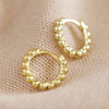 Lisa Angel Gold Sterling Silver Dotted Huggie Hoop Earrings