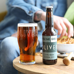 Personalised 'Choose Your Own' Beer and Pint Glass
