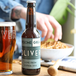 Personalised 'Awesome Friend' Bottle of Malt Coast Beer