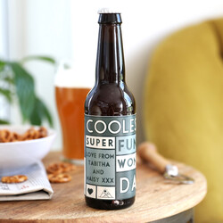 Personalised 'Coolest Dad' Father's Day Bottle of Malt Coast Beer