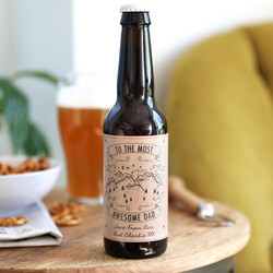 Personalised 'Most Awesome' Father's Day Bottle of Malt Coast Beer