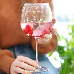 Personalised 'All That Gardening' Balloon Gin Glass